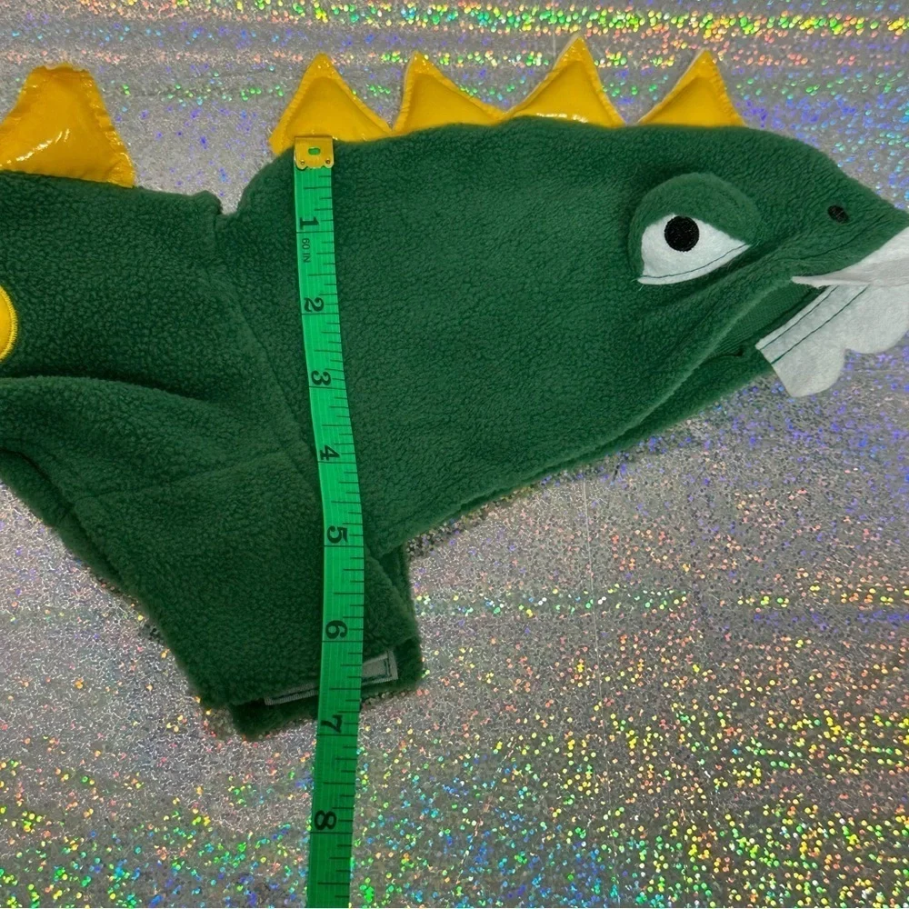 Dinosaur Size SM Dog Pet Costume Halloween Green Yellow Monster Dino